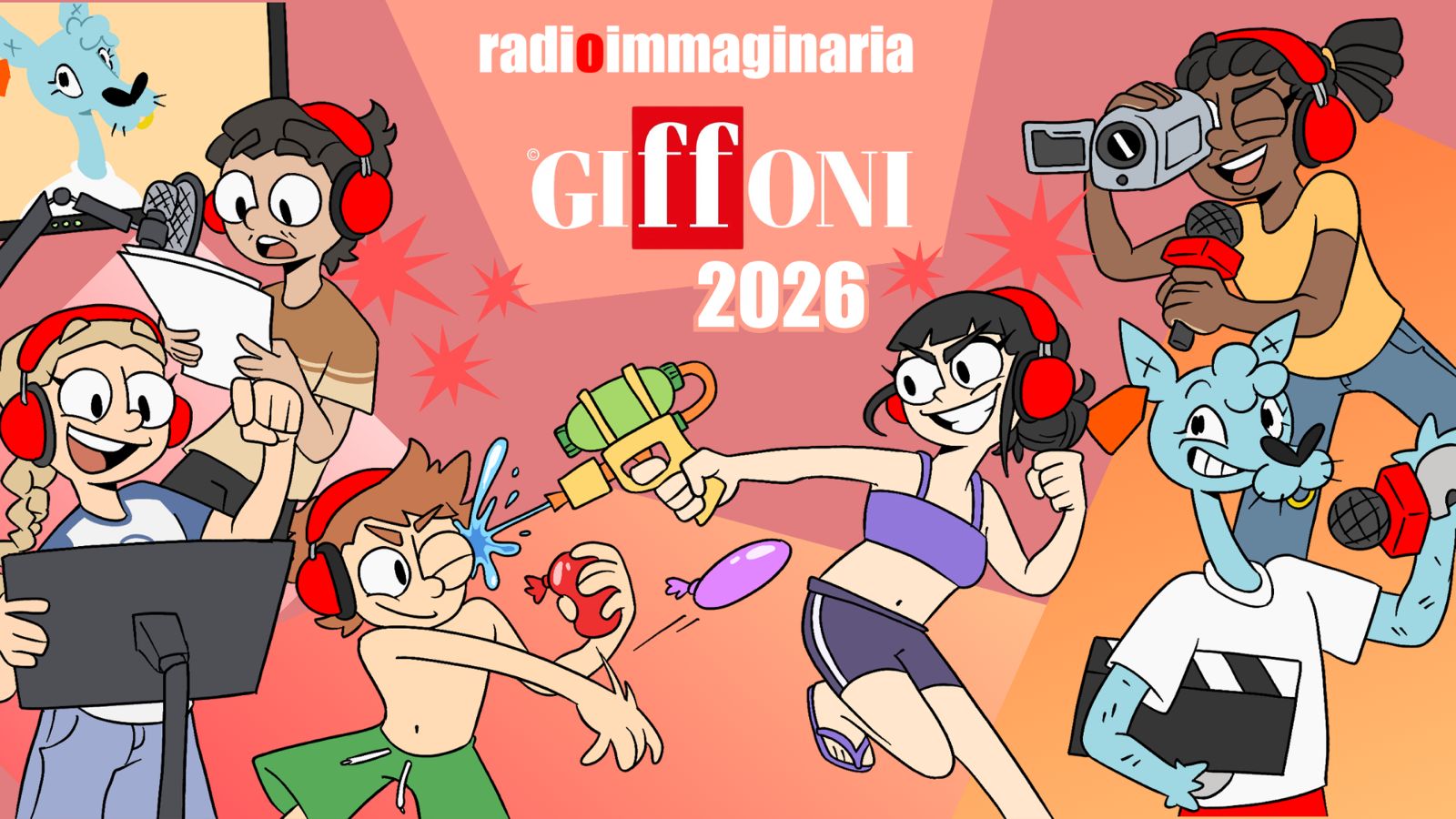 Versione desktop del logo di Radioimmaginaria a Giffoni Film Festival 2026