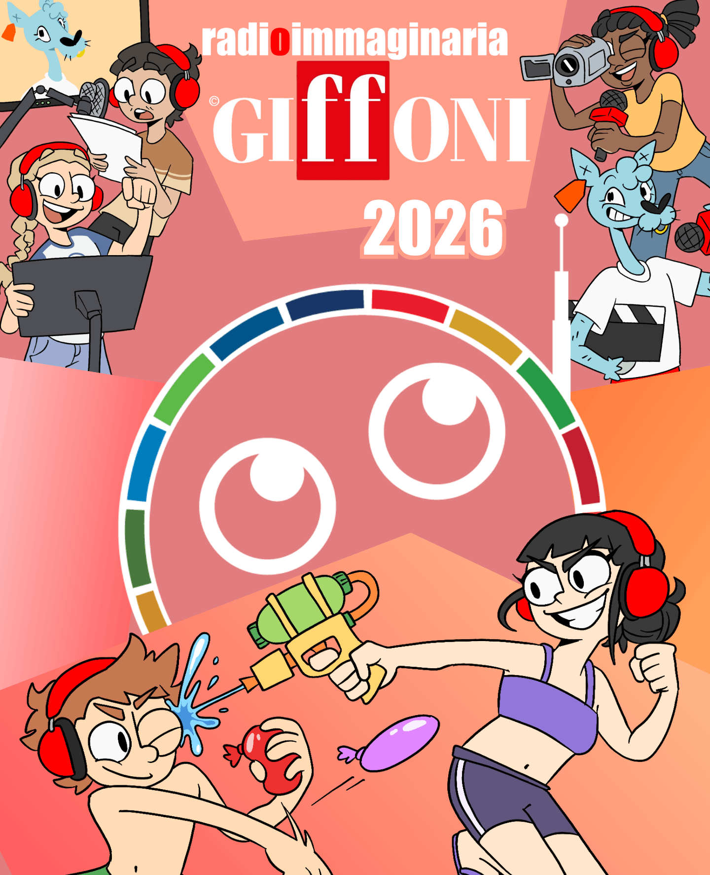 Versione mobile del logo di Radioimmaginaria a Giffoni Film Festival 2026