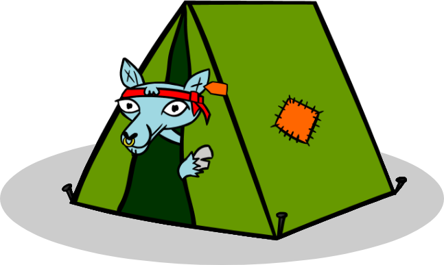 Icona di una tenda da campeggio