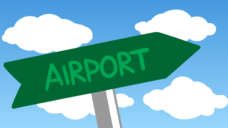 Cartello che indica l’aeroporto