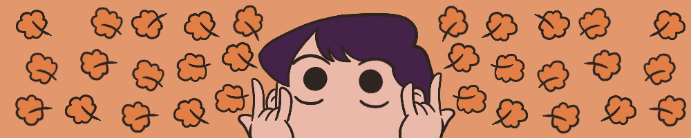 komi Divisorio articolo con la protagonista della serie e delle foglie