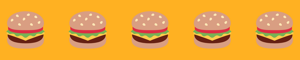 pattern illustrato di hamburger