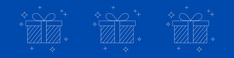 unos regalos azules