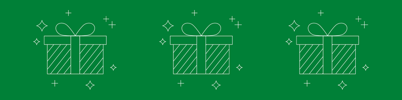 unos regalos verdes