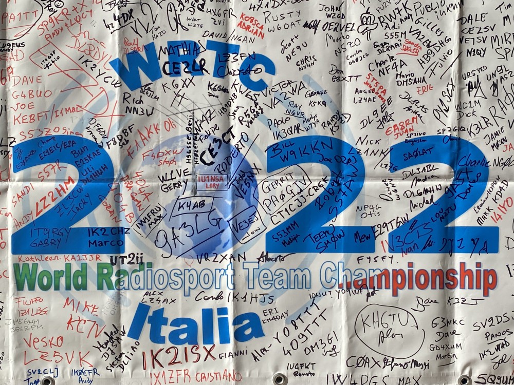 Logo della wrtc 2022 riempito dalle firme dei partecipanti
