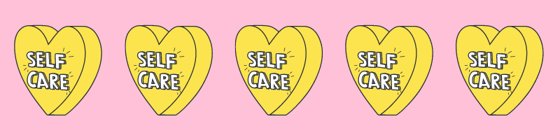 self-care hearts