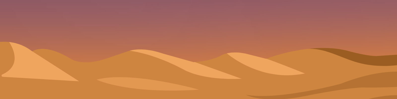 Cornicie con deserto al tramonto