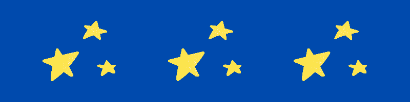 Yellow stars on a dark blue background