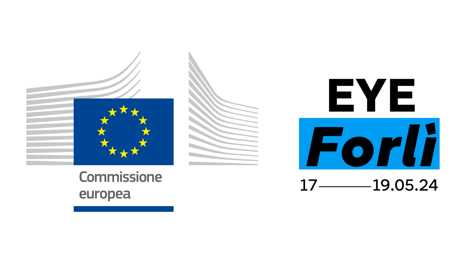 Loghi della Commissione Europea e di EYE Forlì