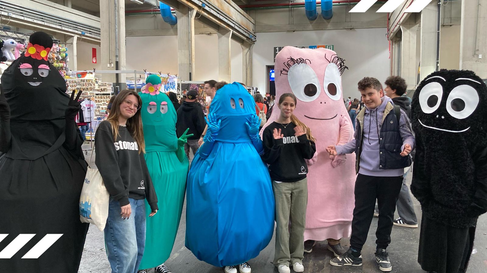 Foto dei ragazzi di Radioimmaginaria Torino al Torino Comics
