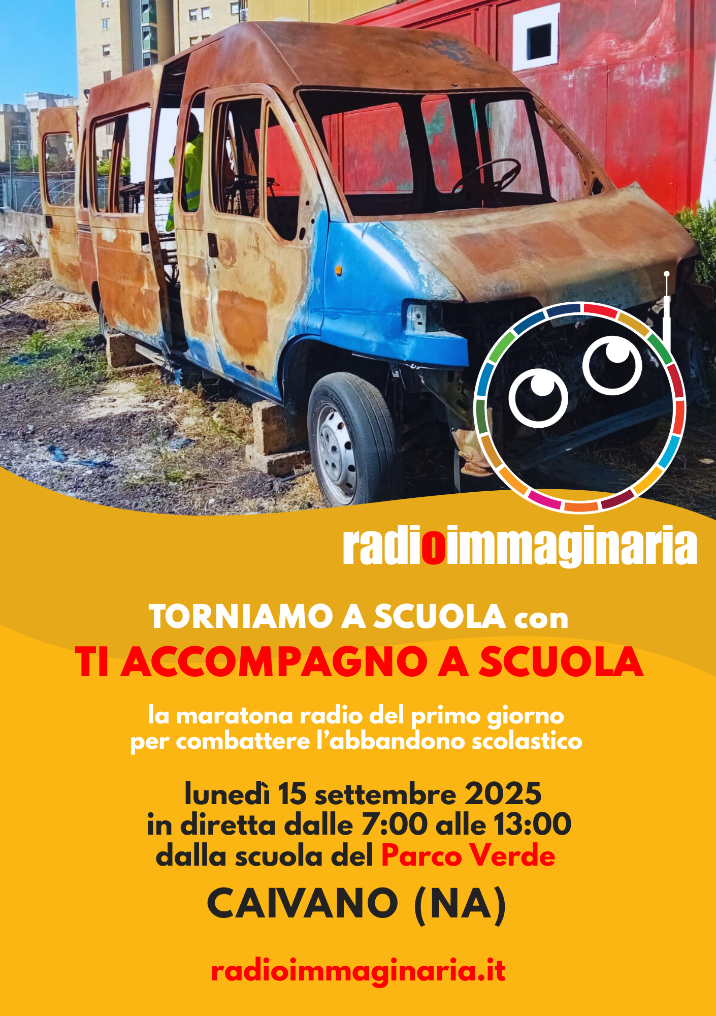 Locandina dell'evento che Radioimmaginaria far&agrave; al Parco Verde