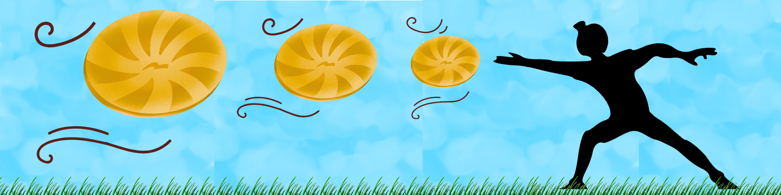 omino che lancia un frisbee