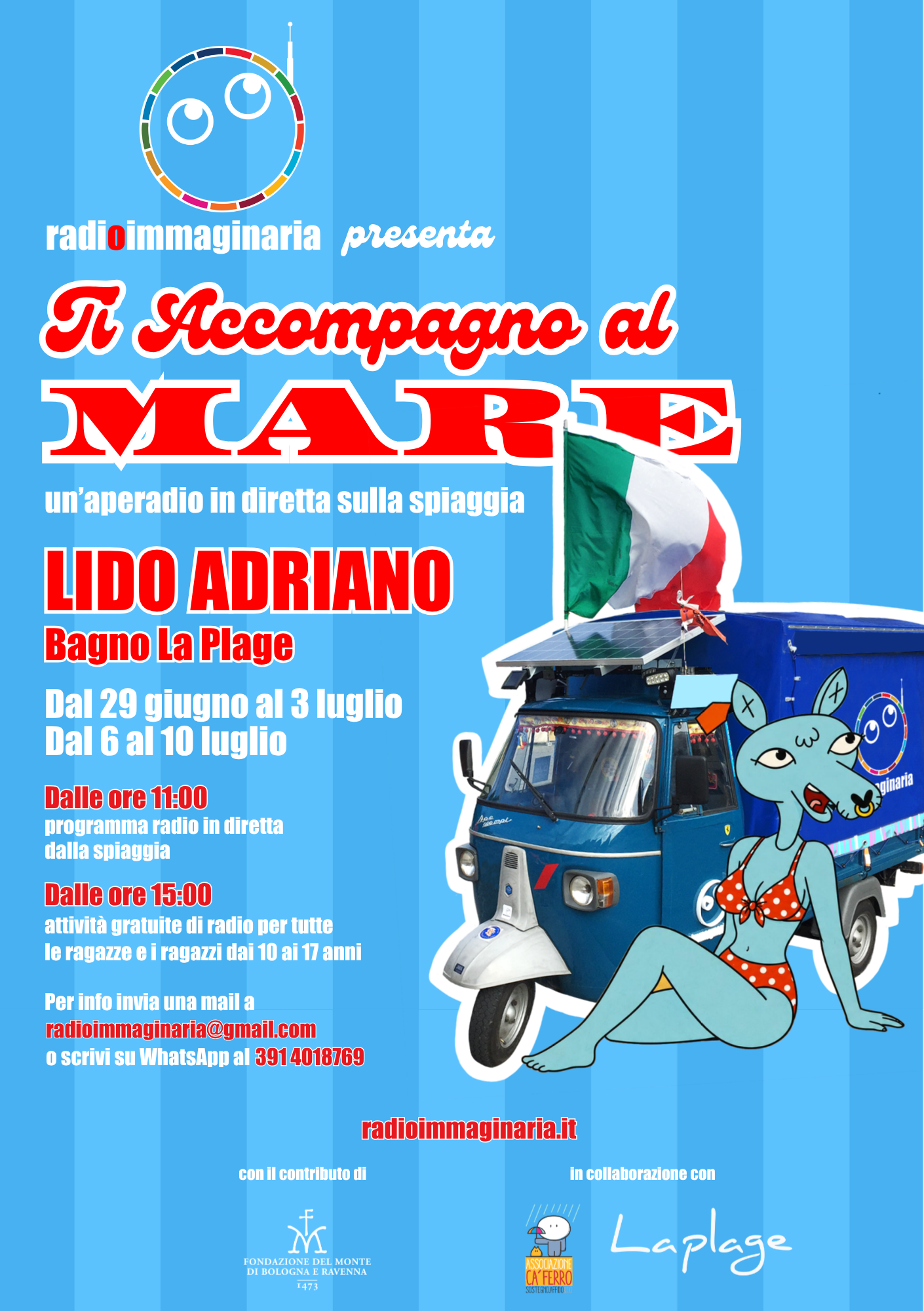 Locandina dell'evento Ti Accompagno al Mare a Lido Adriano
